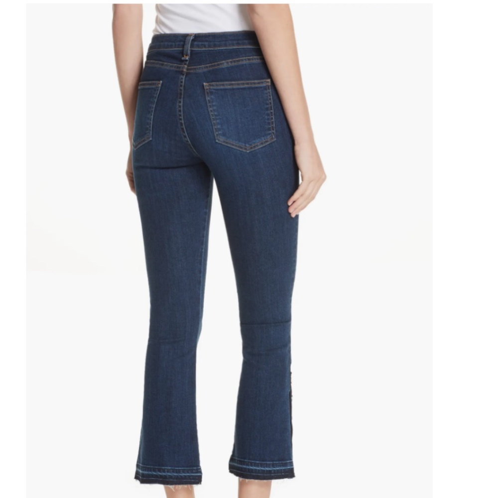 Veronica Beard Button Hem Baby Boot Jeans Size 32 - Picture 3 of 10